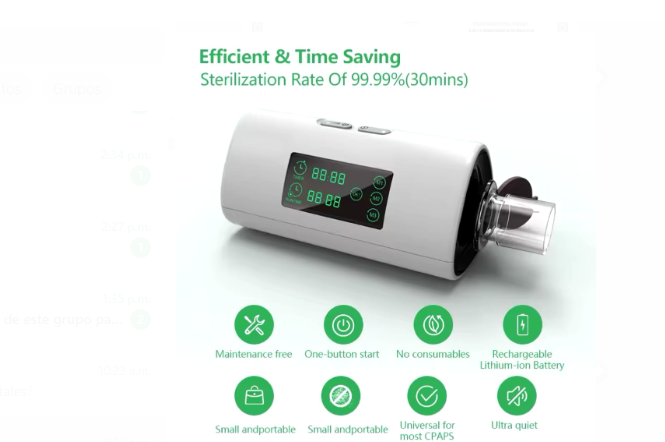Esterilizador de Ozono para CPAP